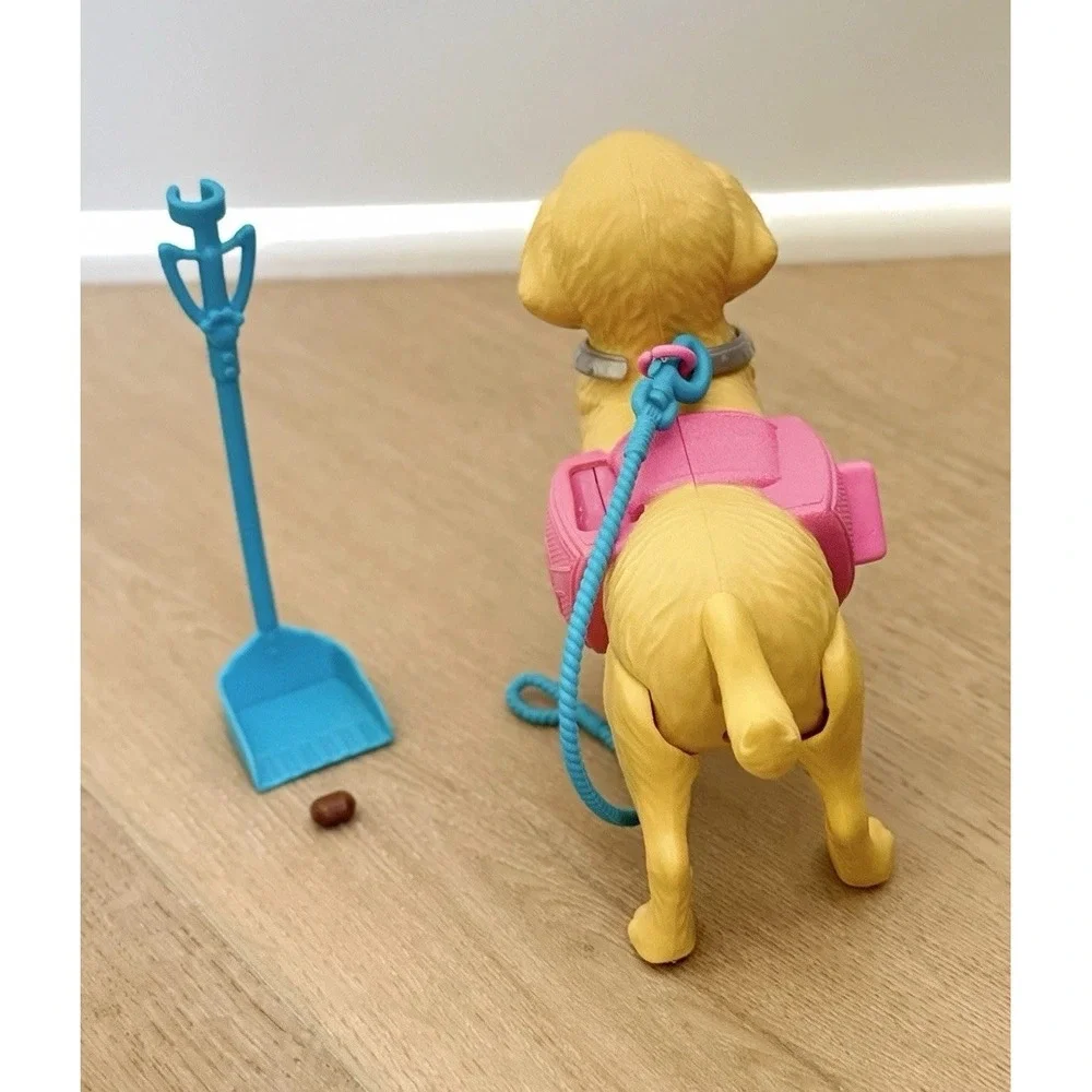 Mattel Barbie Wind Up Walk & Potty Pup Golden Retriever Dog Toy